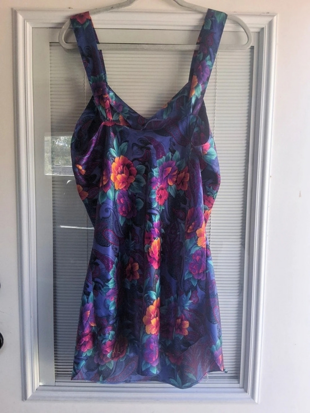 Vintage 80's 90's Jo Intimates Nighty in Blue & Pink Flowers